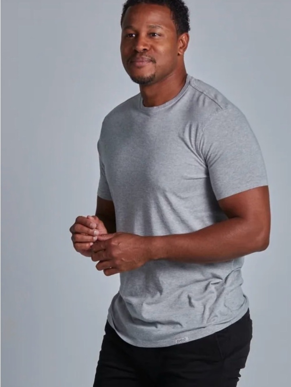 Men’s Short Sleeve Crew Neck Tee in Heather Gray